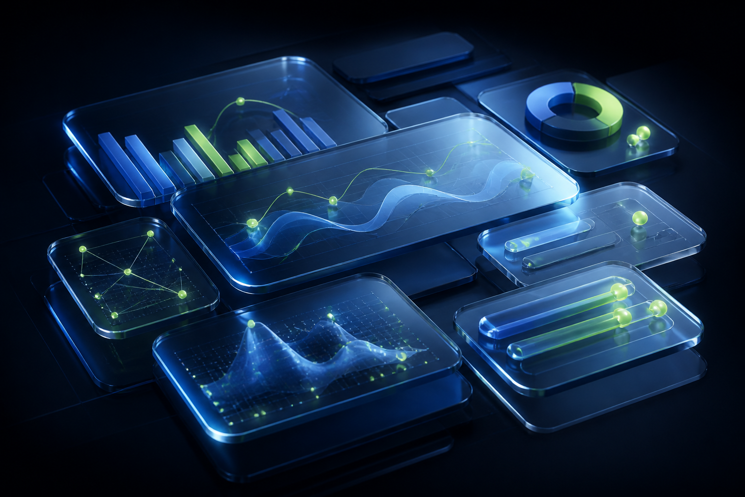 Empresario revisando dashboards y reportes de su negocio