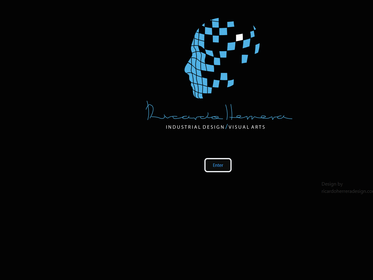 Proyecto web de portafolio creativo en pantalla de escritorio
