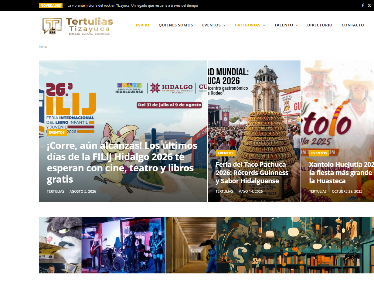 Plataforma editorial en teléfono móvil