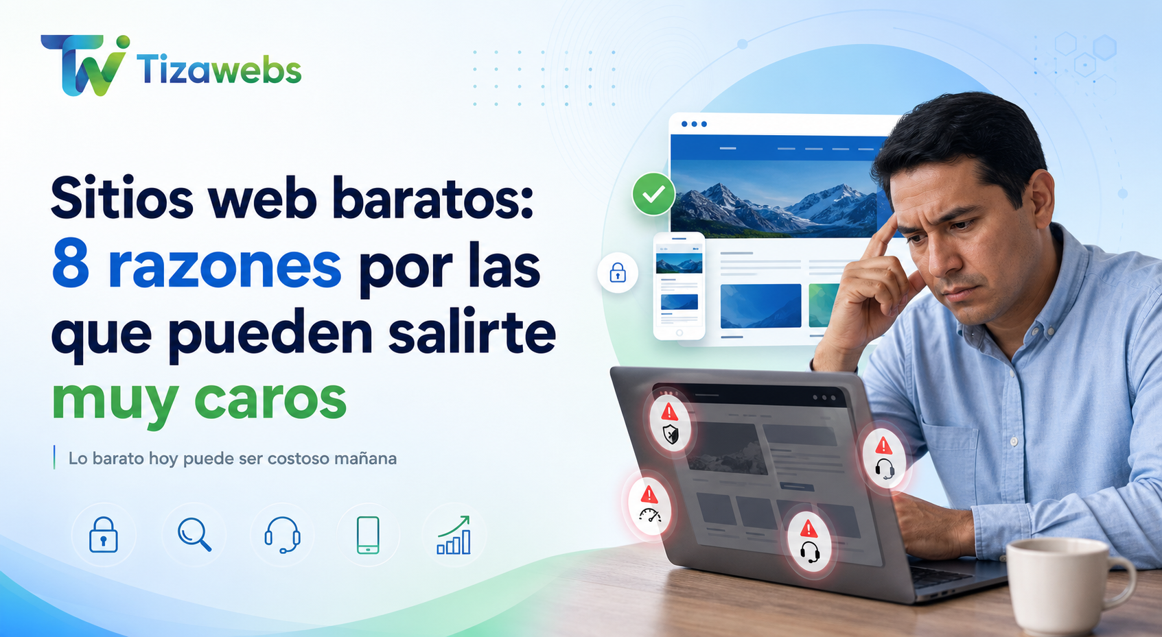 Sitios web baratos y hechos en tiempo récord: 8 razones por las que pueden salirte muy caros